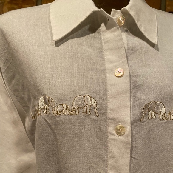 VINTAGE TULI LS BUTTON-DOWN, WOMEN’S SIZE LARGE - Picture 2 of 10